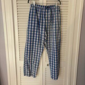 Polo Ralph Lauren men's sleepwear pants cotton plaid blue large pajamas